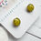Thumbnail: Sunshine Yellow 8 mm Circle Post Earrings in Gold