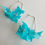 Thumbnail: Vera - Recycled Flower Oval Hoop Earrings in Cerulean Blue and Silver