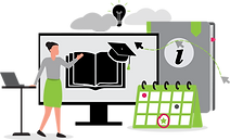 A woman presenting a training workshop