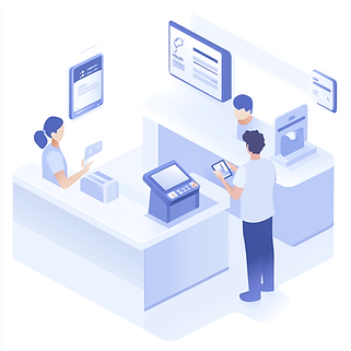 Vereinsmitglied nutzt ein POS-Terminal für schnelle, sichere Ticketzahlung beim Event.