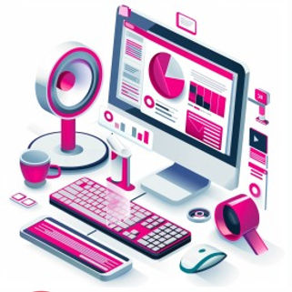 Ein Vereinsmitglied nutzt einen Laptop, um SEO-Strategien zu erlernen, mit Fokus auf High-Authority Backlinks und Keyword-Recherche.