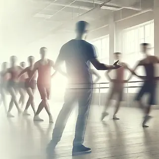 Choreograf leitet Tanzprobe im Studio