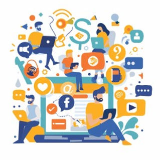 Bild von Vereinsmitgliedern, die in sozialen Medien aktiv sind