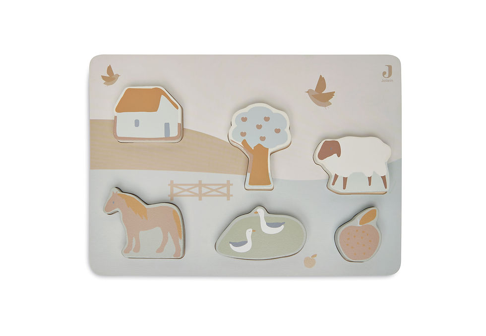 Puzzle en bois original ferme enfant jollein