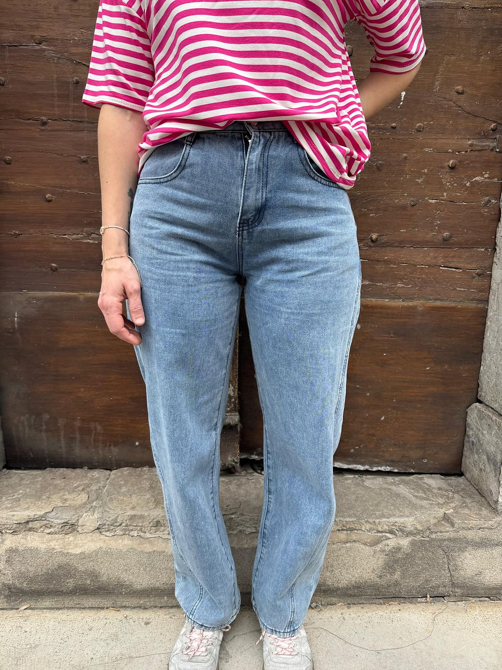 Pantalon jean original femme coupe barrel, Marrell coton season