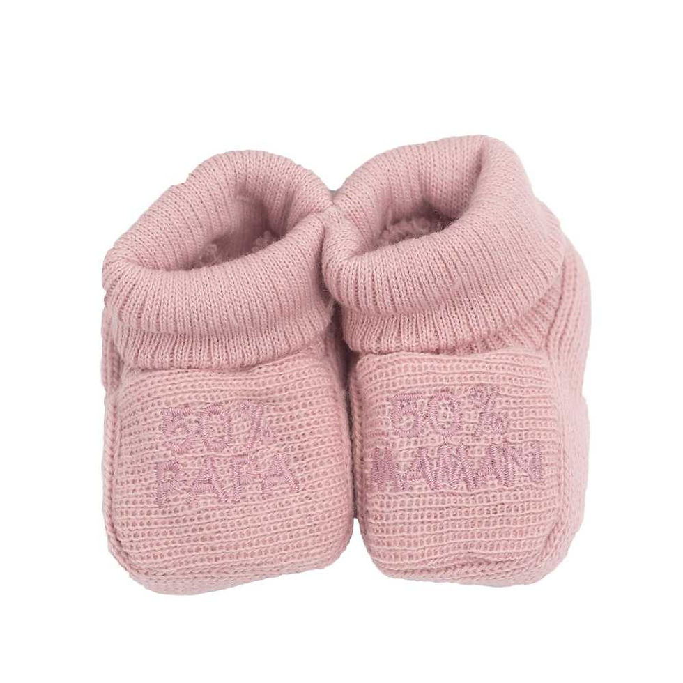 Chaussons pour bébé 50% papa 50% maman, 6 couleurs enfant trois kilos sept