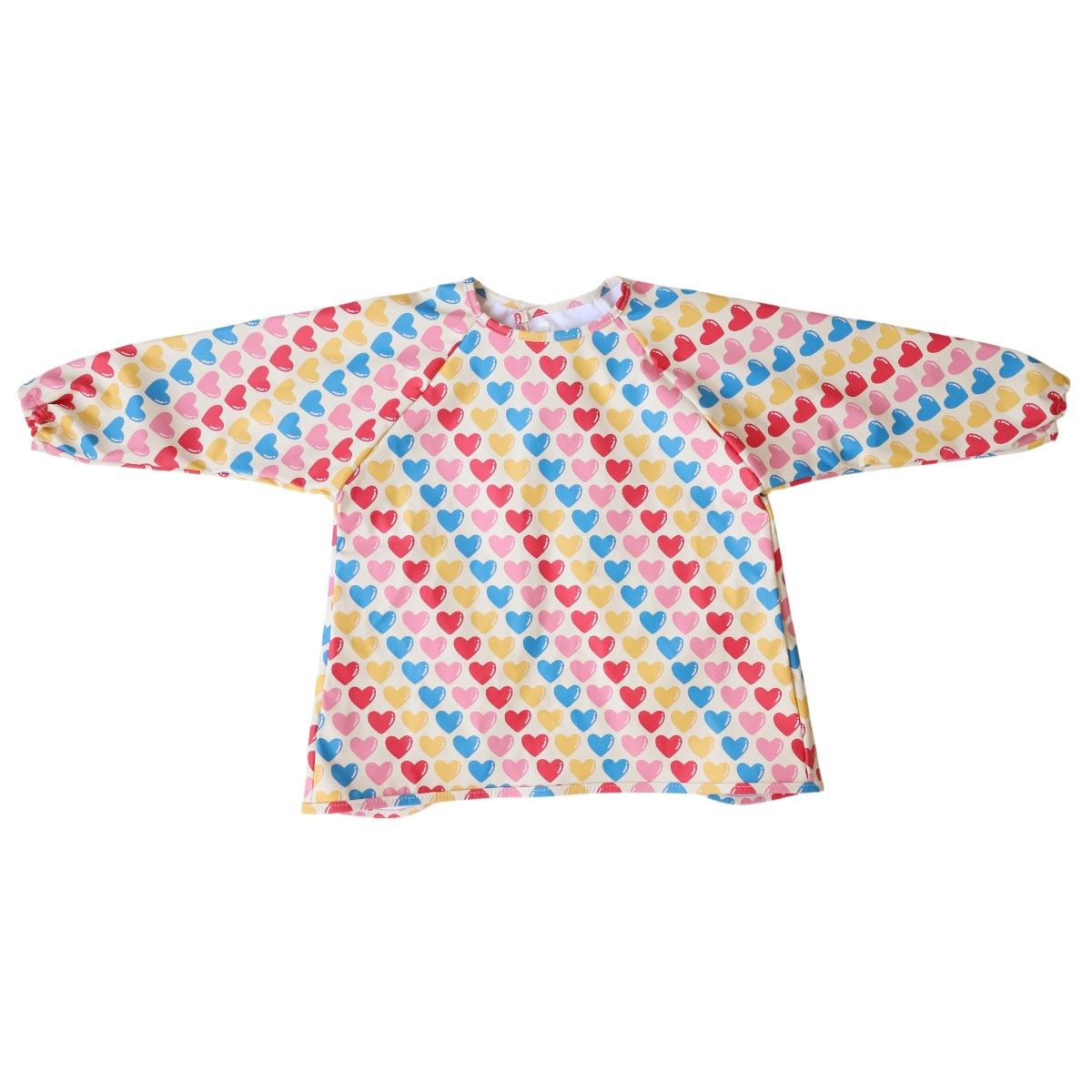 Tablier bavoir imperméable original cœurs multicolores 3-5 ans enfant le petit souk