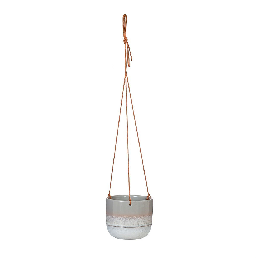 Miniature : Cache-pot suspendu original gris, Glaze sass & belle
