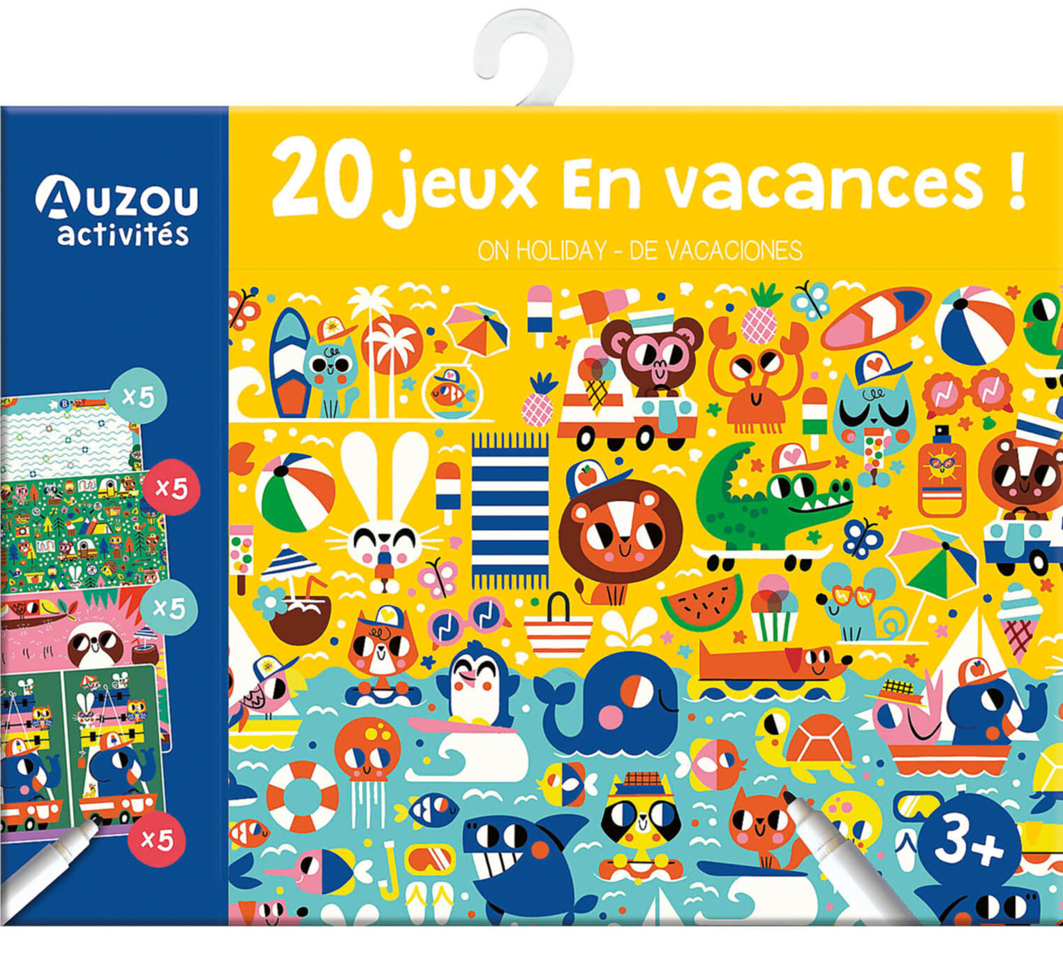 Ma pochette de jeux, 20 p'tits jeux en vacances enfant éditions auzou
