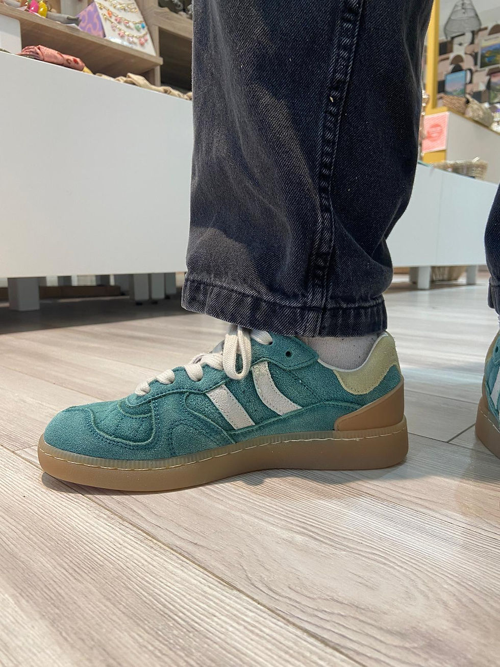 Miniature : Chaussures basket vert et blanc Coolway goal