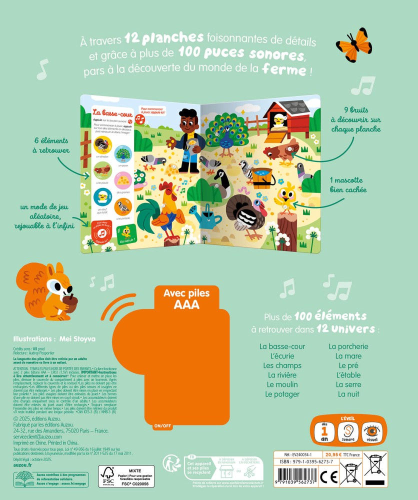 Miniature : Cherche & Trouve tout-petits sonore la ferme enfant éditions auzou