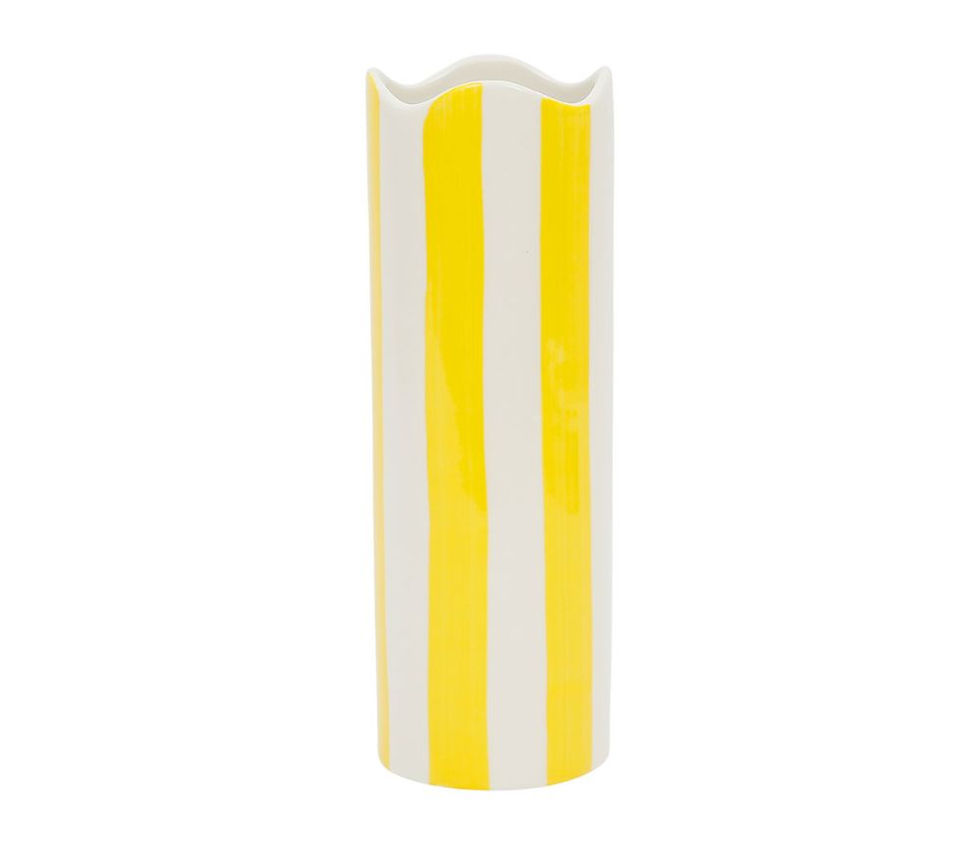 Vase original rayé jaune, Artist sema design
