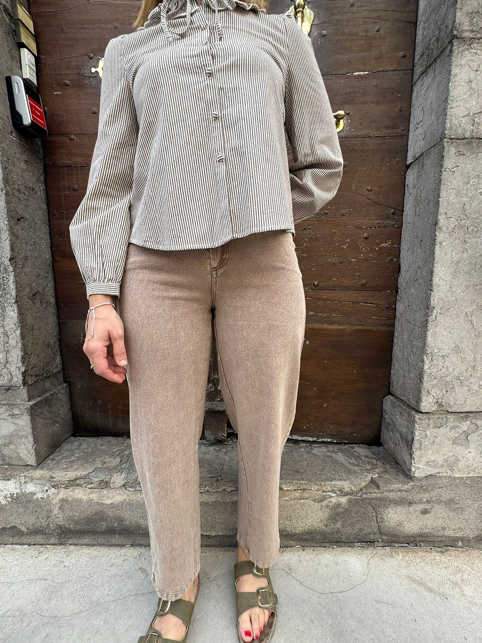 Pantalon léger original taupe, Joël