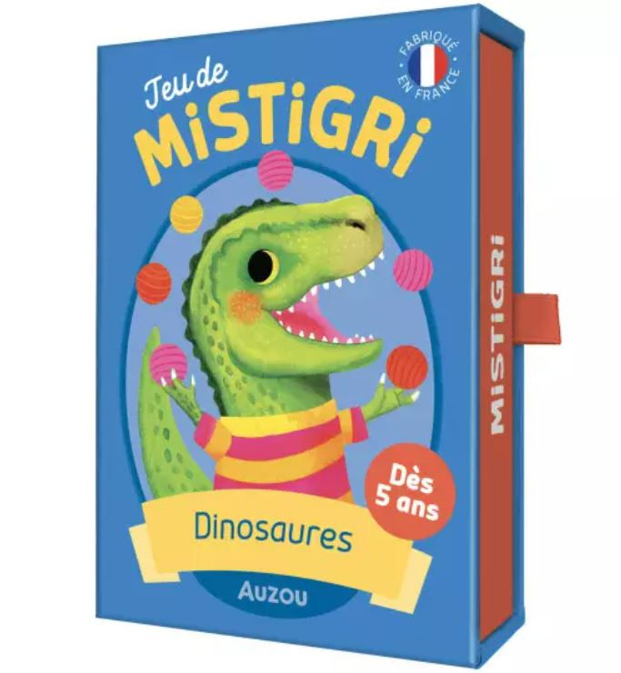 Jeux de cartes, jeu de Mistigri dinosaures enfant éditions auzou