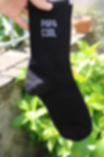 Chaussettes originales homme personnalisées Papa cool, noires mile mila