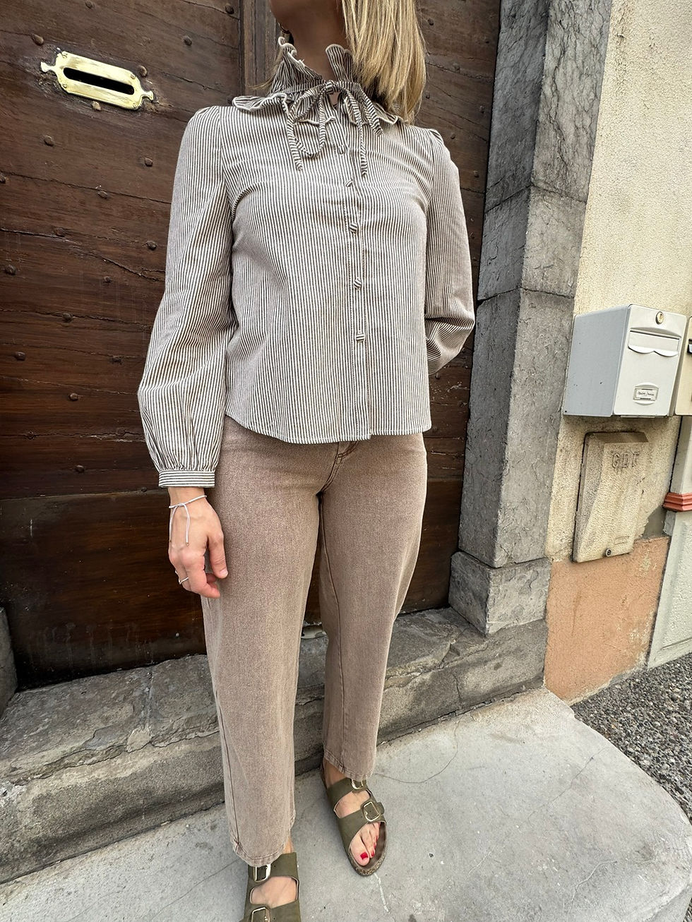 Pantalon léger original taupe, Joël