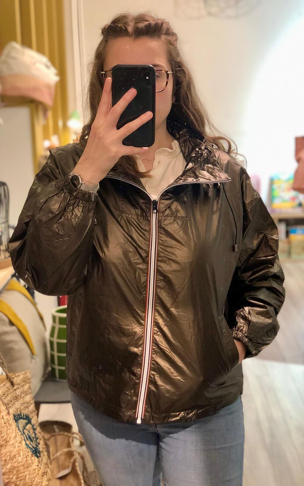 Imperméable court original bronze escadelle