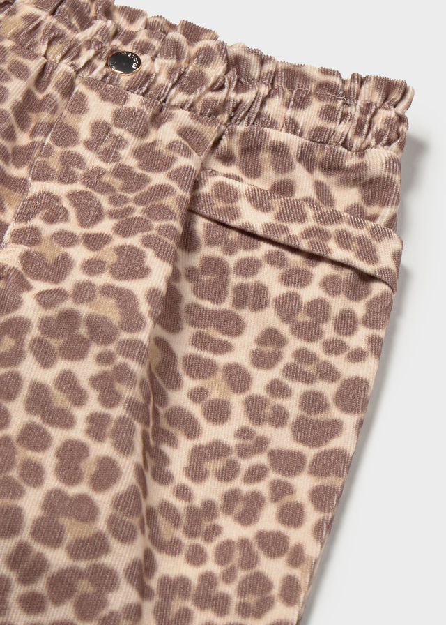 Pantalon original velours noisette léopard enfant mayoral