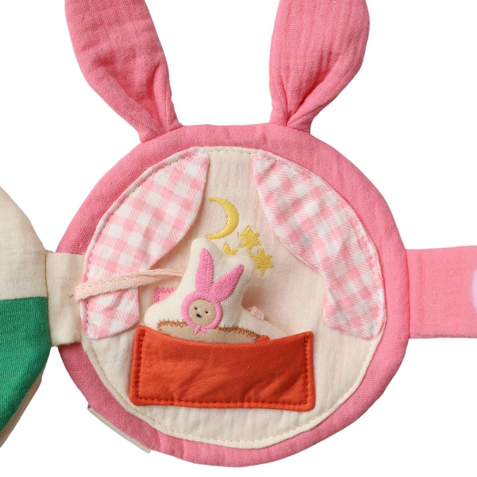 Miniature : Livre d'éveil original lapin rose Chichi Pompon enfant le petit souk