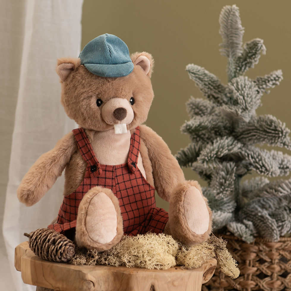 Peluche originale Victor le castor enfant amadeus