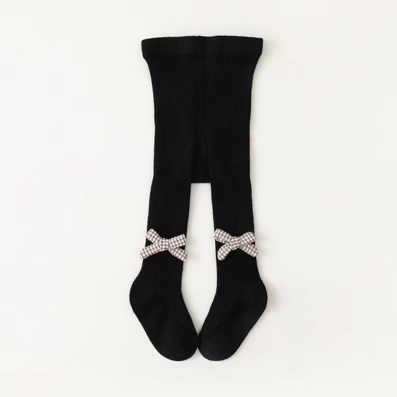 Collant original bébé noir avec nœud 1-2 ans enfant apple bébé