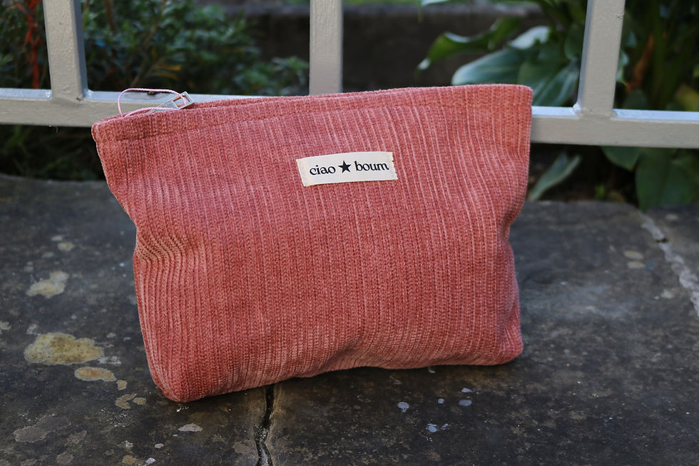 Pochette originale femme velours rose Ciao Boum anoushka