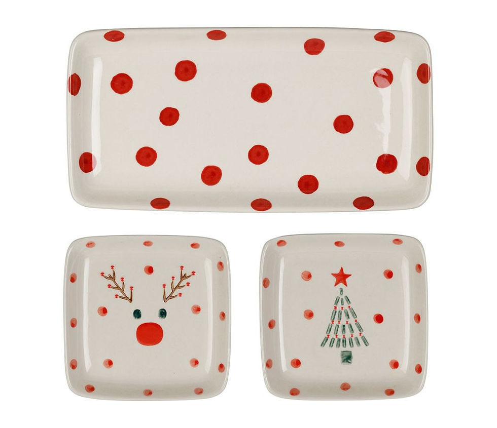 Plat original motif Noël mon sapin rouge, 2 tailles sema design