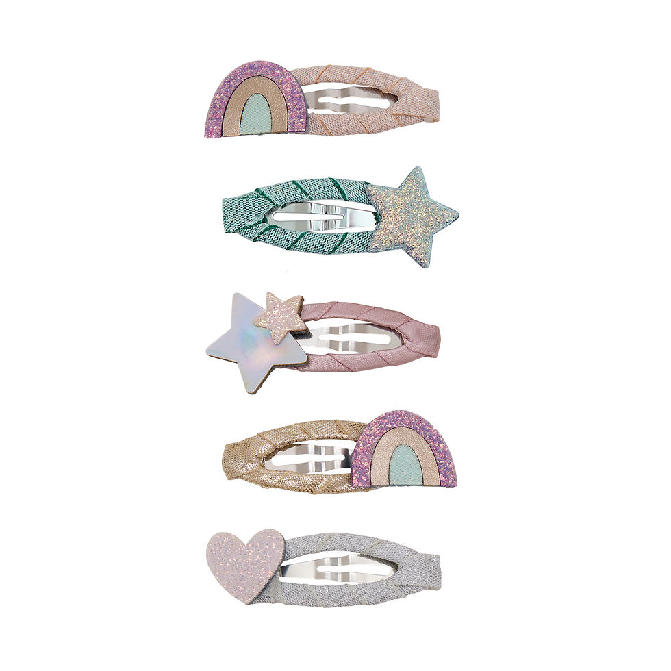 Miniature : Set de 5 barrettes originales arc en ciel enfant mimi & lula