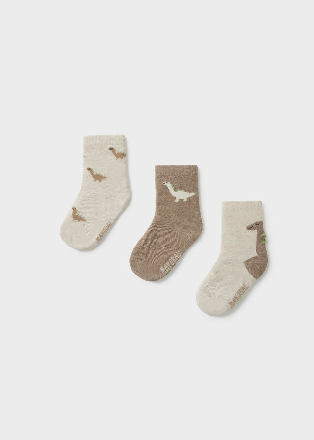 Lot de 3 paires de chaussettes originales, dinosaures enfant mayoral