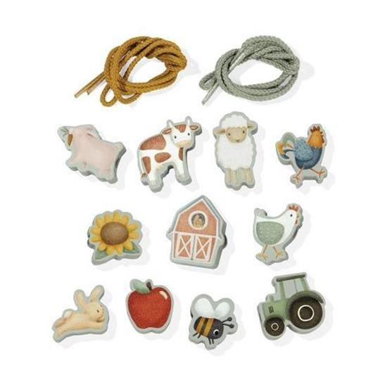 Miniature : Perles à lacer originales en bois Little Farm enfant little dutch