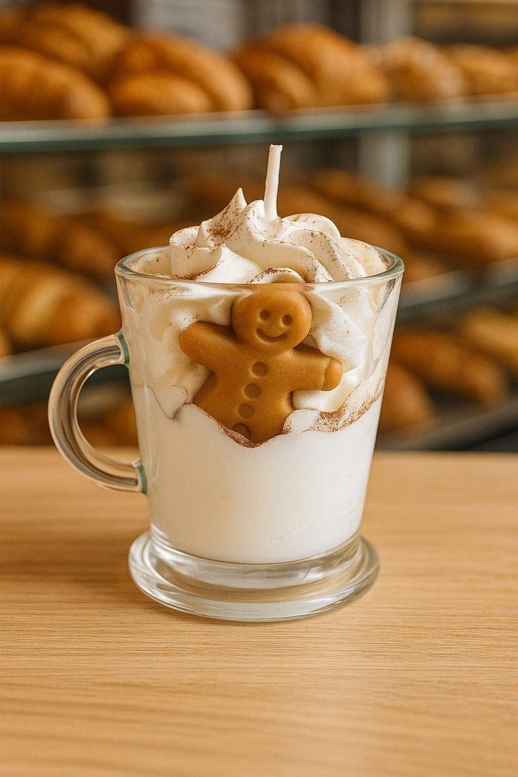 Bougie gourmande originale tasse 160g pain d'épices savonnerie de bormes