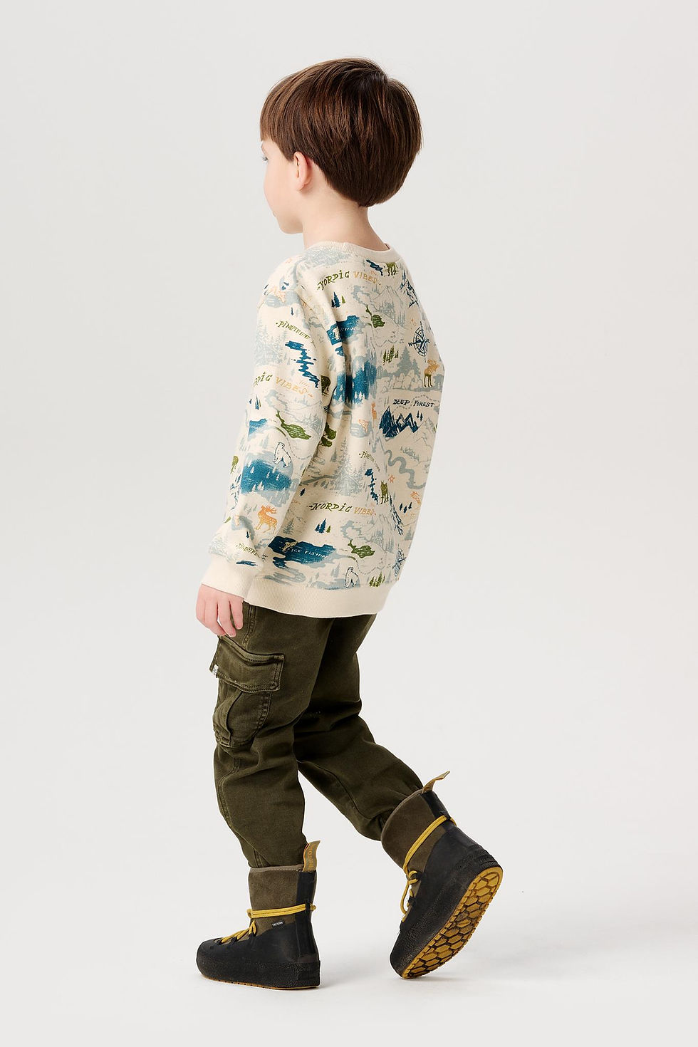 Pull original imprimé forêt garçon Hirson enfant noppies