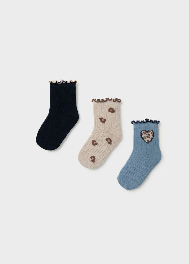 Lot de 3 paires de chaussettes originales, bleu marine enfant