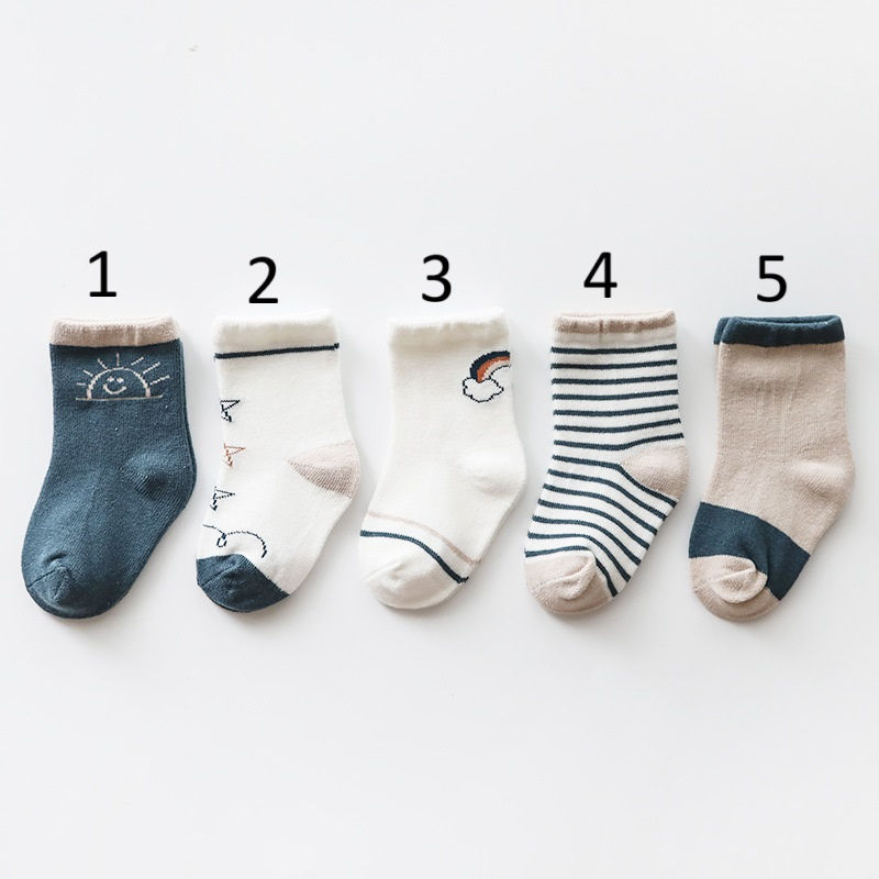 Chaussettes originales bébé bleu marine 0-1 an enfant apple bébé