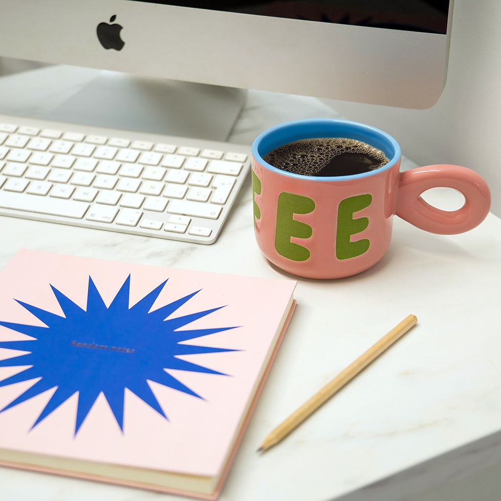 Tasse originale vert et rose, Coffee helio ferretti