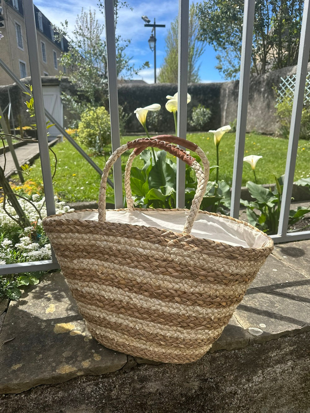 Sac de plage original femme paille, Ingrid