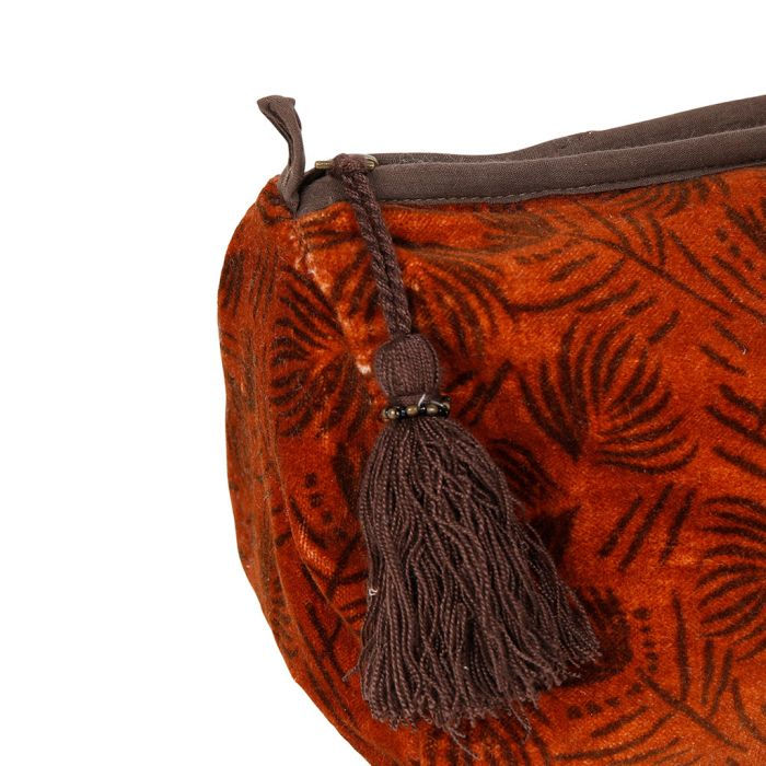 Miniature : Trousse de toilette originale en velours rouge bronze terracotta sema design