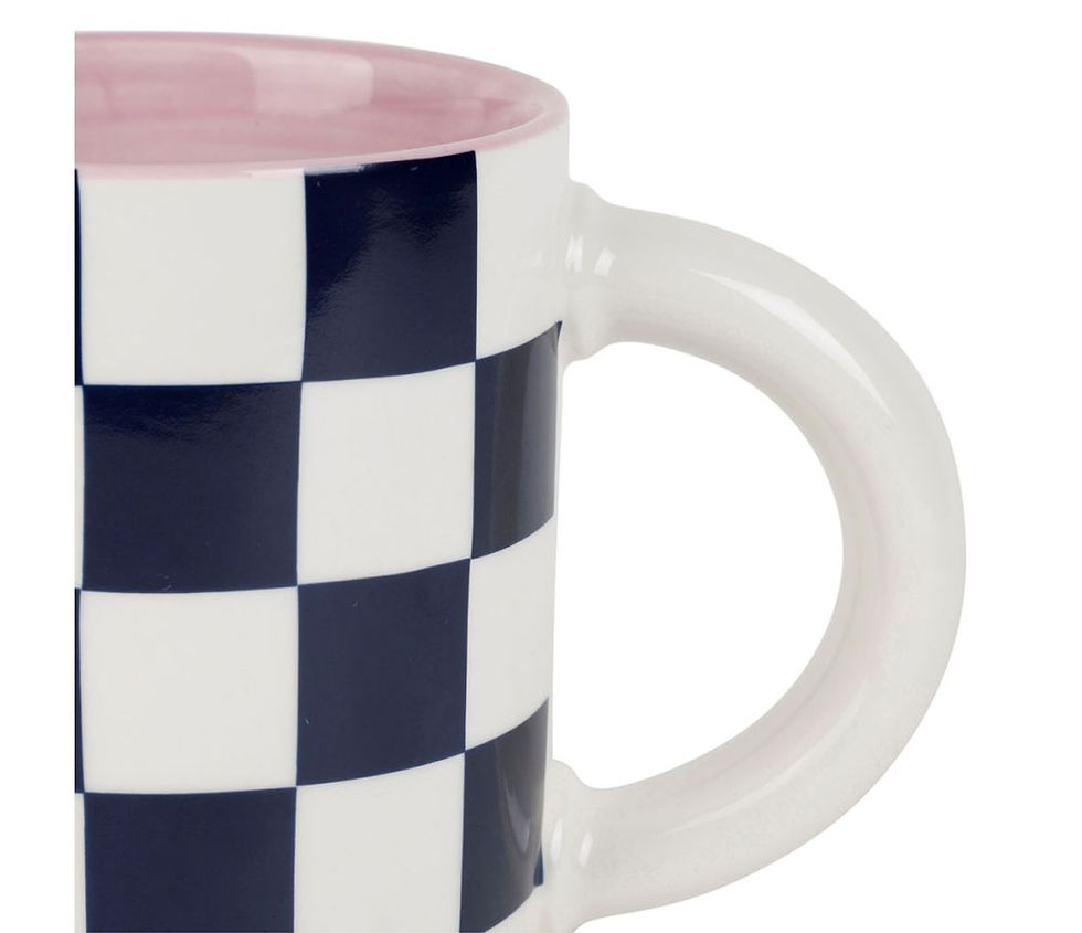 Mug original à carreaux Morning sun, 2 couleurs sema design