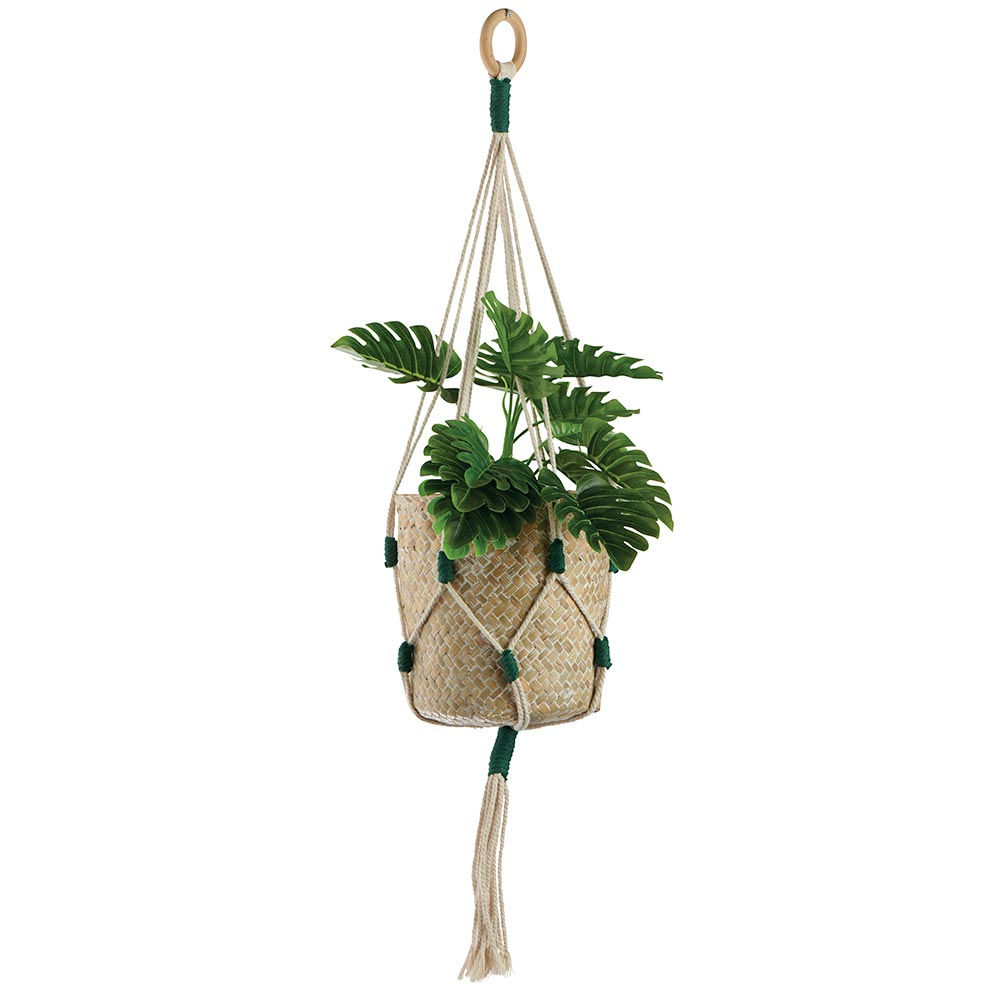 Porte pot de fleur en macramé country casa