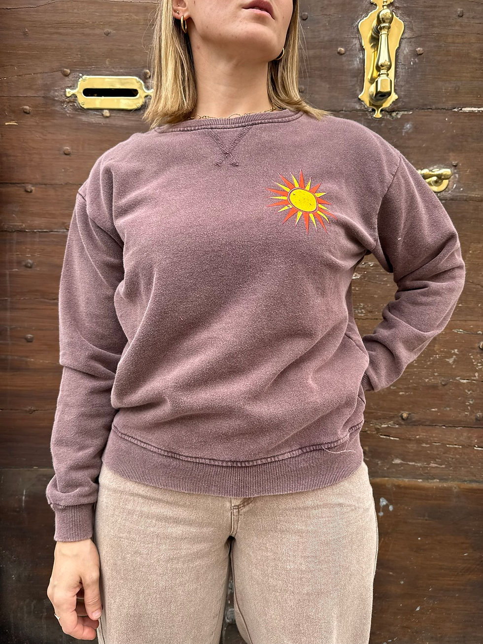 Pull original marron Sunshine, Lana