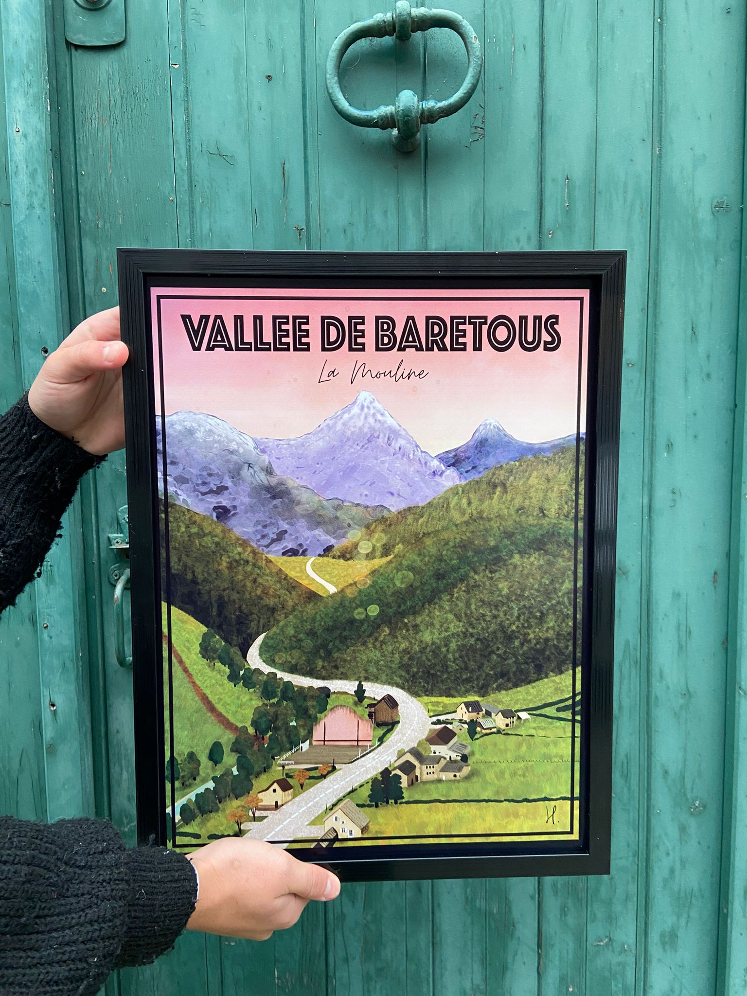 Affiche déco Vallée de Baretous - La mouline 30x40 cm Héloïse fille de michel