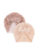 Lot de 2 bonnets originaux bébé turban rose et fleuri magic garden enfant mrs ertha