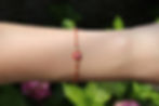 Bracelet original femme acier inoxydable doré, mauvais œil émaillé rouge mile mila