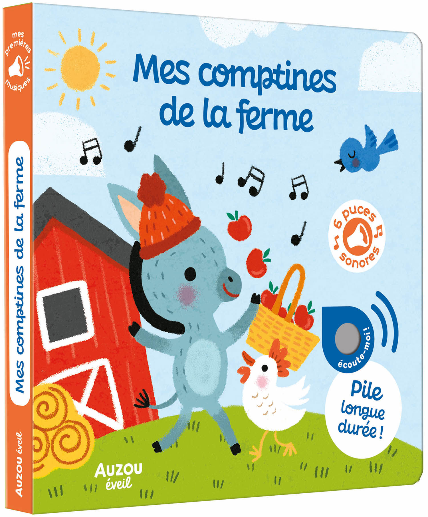 Livre sonore mes comptines de la ferme enfant éditions auzou