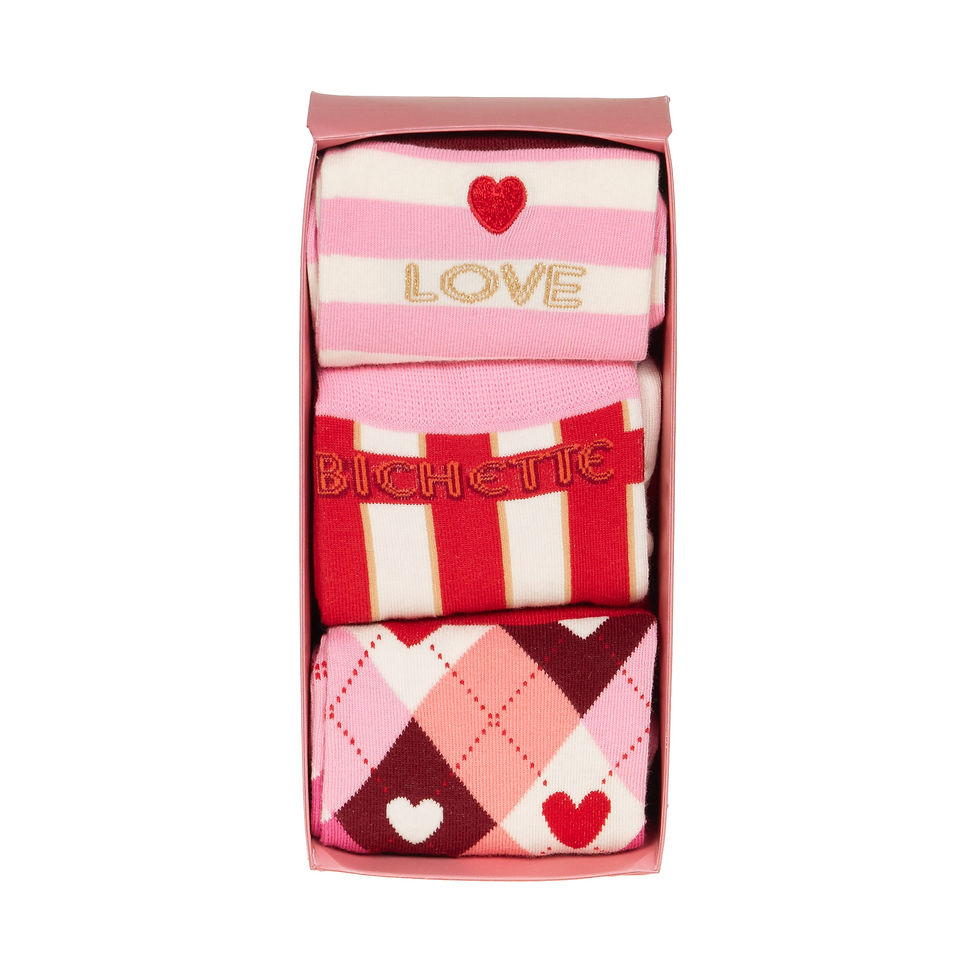 Coffret de 3 paires de chaussettes originales, Love amadeus