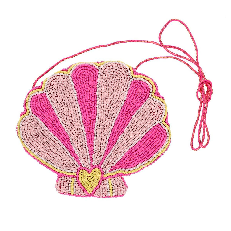 Miniature : Sac à main bandoulière en perles coquillage rose enfant Club Soleil le petit souk