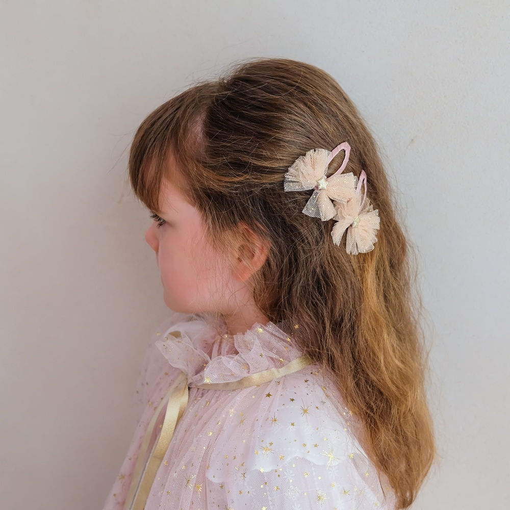 Set de 2 barrettes originales nœuds tutu enfant mimi & lula