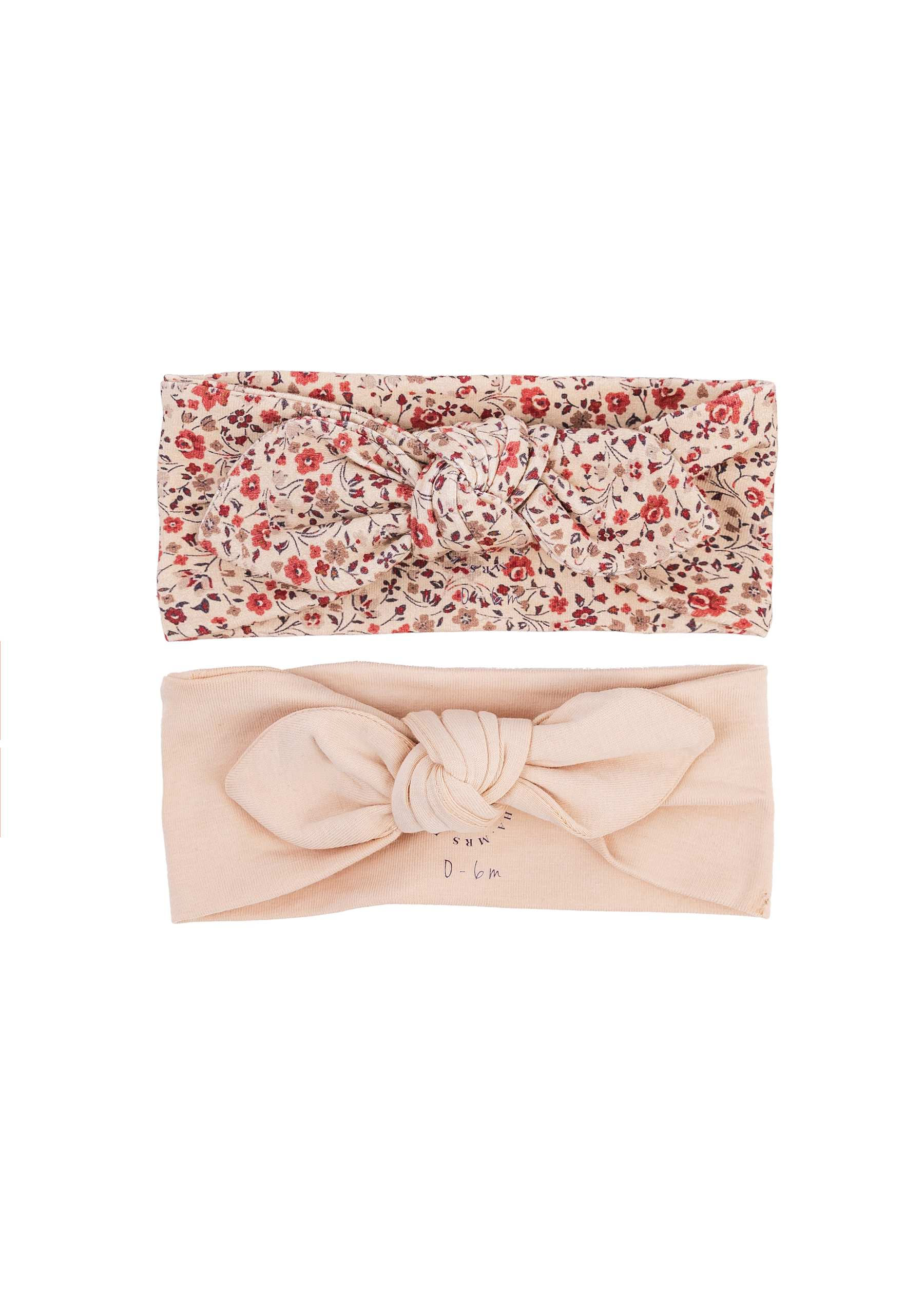 Set de 2 bandeaux à cheveux originaux rose et fleuri enfant mrs ertha