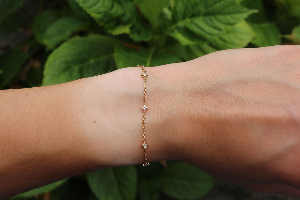 Bracelet en acier inoxydable doré, strass mile mila