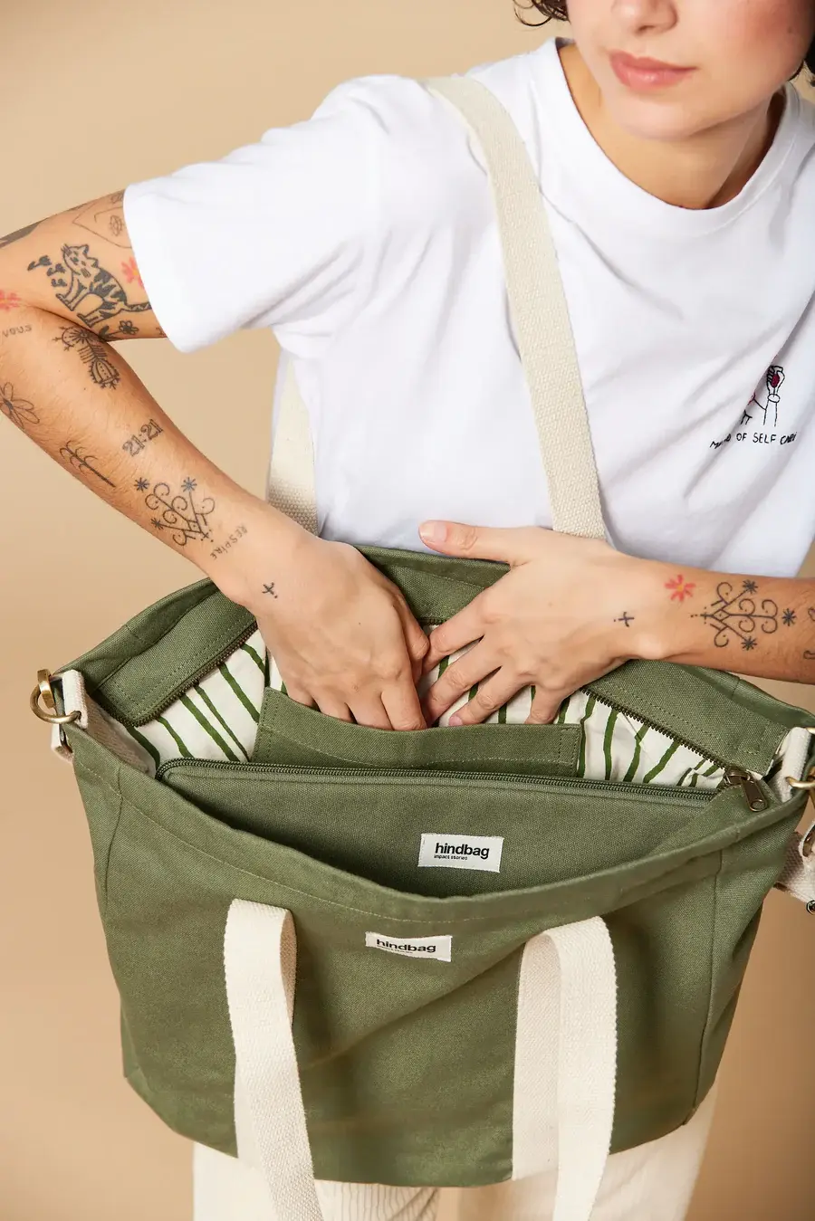 Sac cabas César vert olive Hindbag